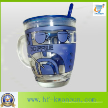 Taza de vidrio taza con la tapa con la taza de café de la taza Kb-Hn0735